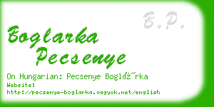 boglarka pecsenye business card